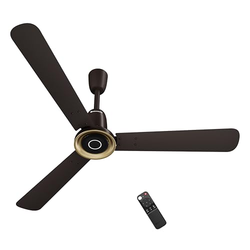 Image of atomberg Studio Nexus 1200mm BLDC Ceiling Fan with Remote Control | BEE 5-star | New Blade Design | High Air Delivery with Moonbeam Light | Low noise | 5 Year Warranty | Blaze Brown