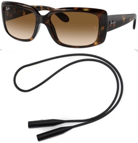 Ray-Ban RB4389 Sunglasses Bundle: RB 4389 710/51 Havana Clear Gradient Brown and Universal Anti-slip Silicone Leash2