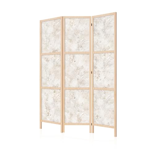 LUMASOUL Biombo Separador de Ambientes Unilateral - en Estilo Japonés - Biombos Separadores de 3 Paneles - Biombos Decorativos para Divisor Ambientes - Motivo Fondos de Pantalla y Motivos - 135x172cm