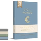 BIROYAL Budget Planner Deutsch für 1 Jahr, Undatierter Finanzplaner A5 - Haushaltsbuch mit 52 Wochen Sparplan, 12 Monatsübersichten & Einnahmen-Ausgaben Tracker, Budgetplaner, Kontrolliere Dein Budget
