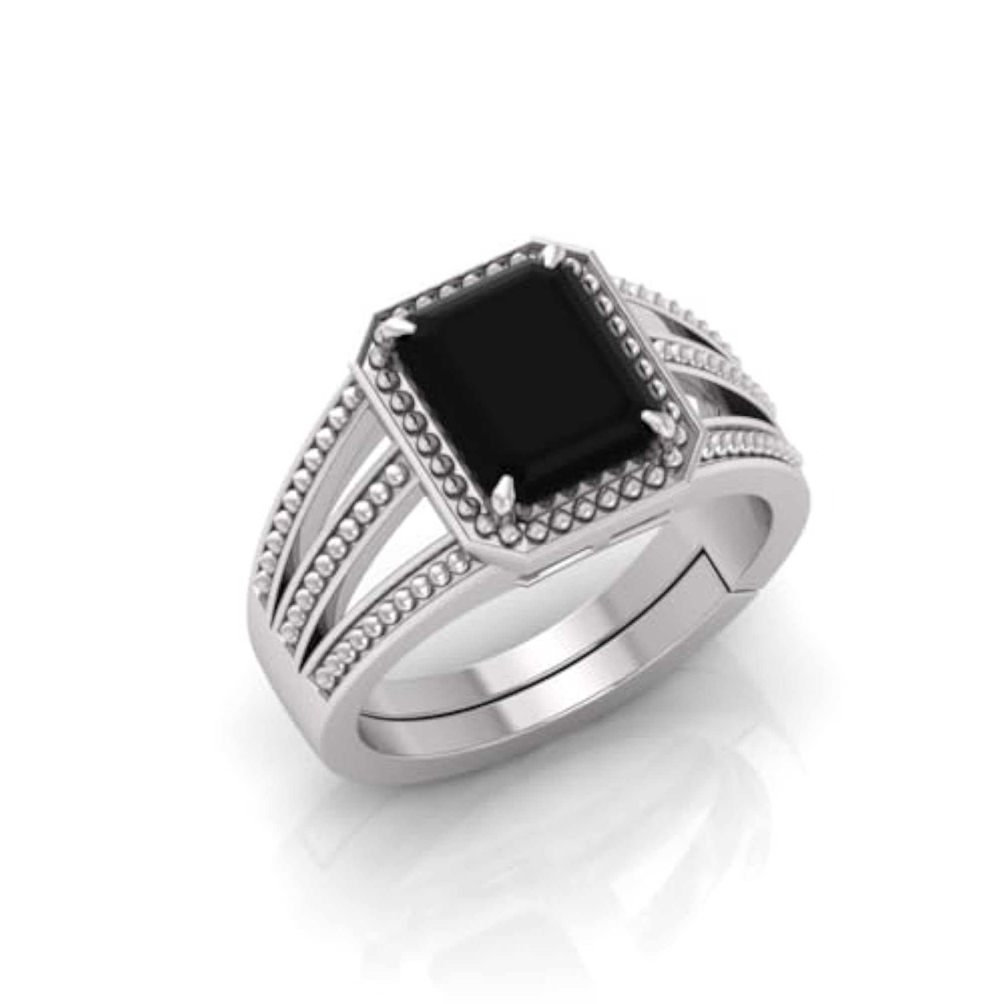 Men's Original Natural Black Hakik Adjustable Ring