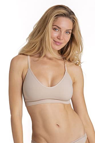 Dorina Kabellosem Weich Bralette, BH ohne Bügel Für Ganztägigen Komfort, Revive, Beige, M