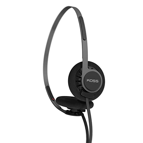 Image of Koss KPH40 Utility On-Ear Headphones, Detachable Interchangeable Cord System, Retro Style, Ultra Lightweight Design (Stealth Black)