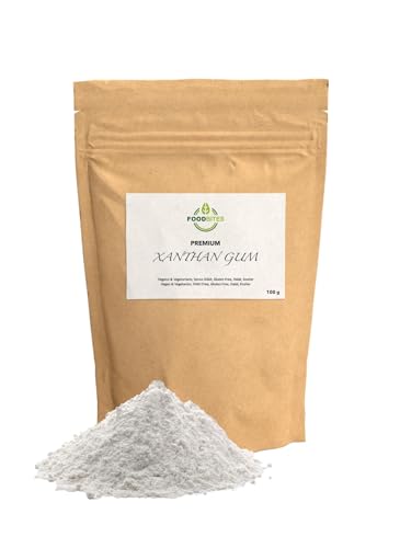Gomma di Xantano 100g in Polvere – Xantana Addensante Alimentare Ideale per Cucina Molecolare & Mixology - Ebook OMAGGIO con 12 Ricette – Gomma Xantana 100% DI PUREZZA