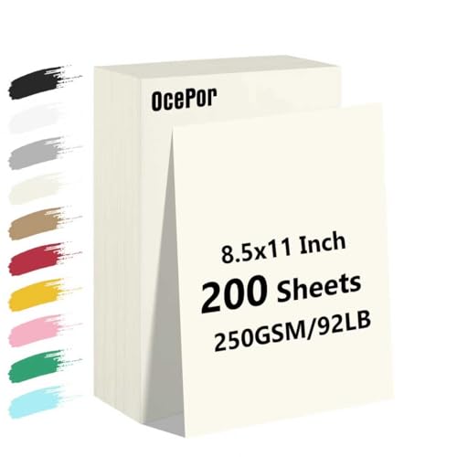 Papier cartonné crème OcePor 200 feuilles 250g pour impression et invitations