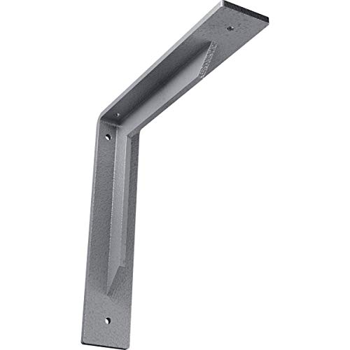 Ekena Millwork BKTM02X10X10STHLB Steel Bracket Stockport, 2"W x 10"D x 10"H, Hammered Light Blue