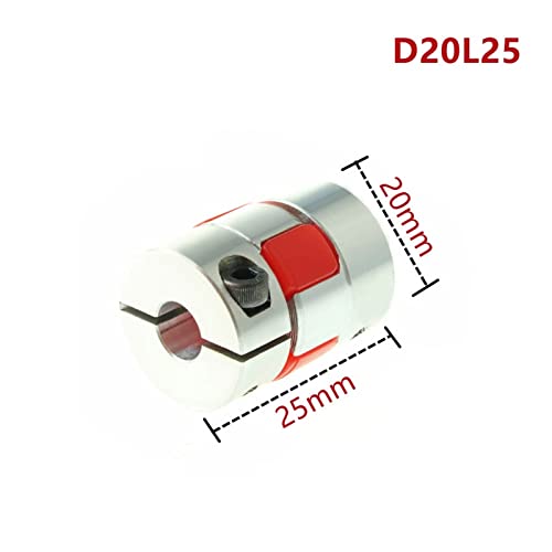 D20L25 Jaw Coupler 3mm 4mm 5mm 6mm 8mm 10mm Aluminum Plum Flexible Shaft Coupling 3D Printer Motor Connector 1Pcs (Size : 5X6mm)
