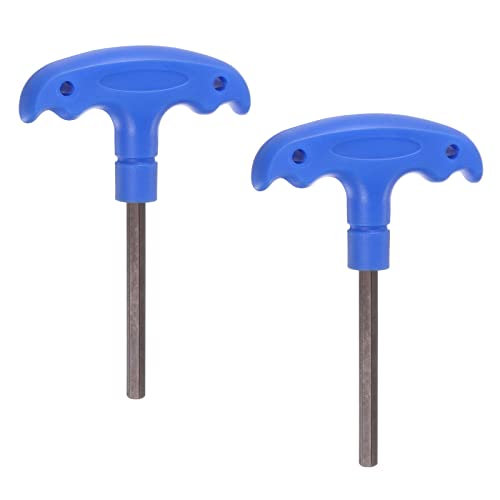 QUARKZMAN 2Stk H6 T-Griff Sechskant Schlüssel Schraubenschlüssel 6mm S2 Stahl T-Schlüssel Innen Sechseck Spanner Reparatur Werkzeug
