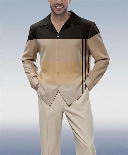 Men's Fashion 2 Piece Dress Shirts Suits Short/Long Sleeve Big Men Leisure Sets Formal Pants Sets S-5XL2