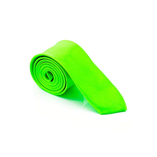Cravate Fluo Adulte (Vert Fluo), vert fluorescent, taille unique