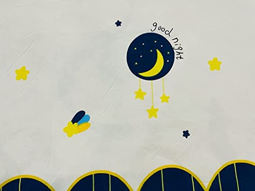 Image of Cotton King /Double Size Bed Bedsheet | All Around Elastic 200 TC Bedsheet With 2 Pillow Cover | Printed Bedsheet, 72 inchX78 inch Upto 6 Inches (Blue And White)