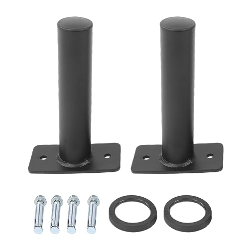 Gavigain 2Pcs Steel Barbell Holder,Stable and Resistant Save Space Weight Plate Rack for Gym Fitness Enthusiast