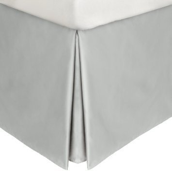 SRP Bedding Real 350 Thread Count Split Corner Bed Skirt/Dust Ruffle Twin Extra Long Size Solid Light Grey 12