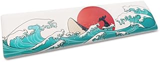 COSTOM XVX Wrist Rest Pad for Keyboards, Ergonomic Soft Memory Foam Wrist Support w/Anti-Slip Rubber Base, Support for Office Computer Desks, Laptops, Coral Sea Theme (60% Compact)