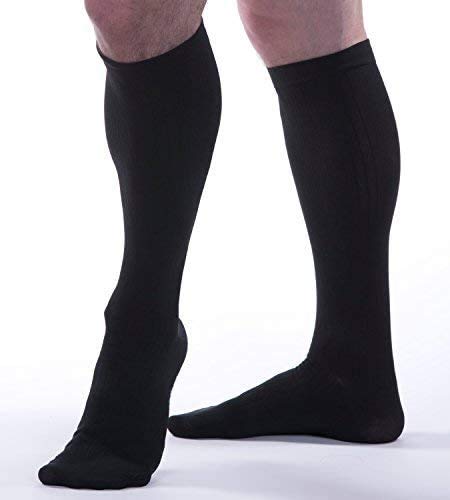 Image of Allegro Men's 15-20 mmHg Essential 103 Ribbed Compression Support Socks, Comfortable Support Garments for Men
