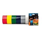 Brightium Schwarzes Klebeband, 50 mm x 5 m, robust und vielseitig, ideal für Reparaturen und Bastelarbeiten zu Hause.
