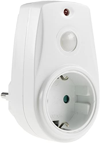 ChiliTec Steckdose mit Dämmerungsschalter 230V Steckdosenschalter mit Dämmerungssensor - 10 bis 280 Watt - Simuliert Anwesenheit Zwischenstecker für Lampen Leuchten Weiß
