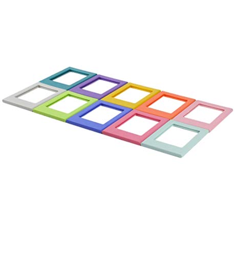 Magnetischer Bilderrahmen, 10 Stück Iridescent Acryl Kühlschrankmagnete Bilderrahmen for Fuji Instax Mini Film & Polaroid Filme, schwimmend