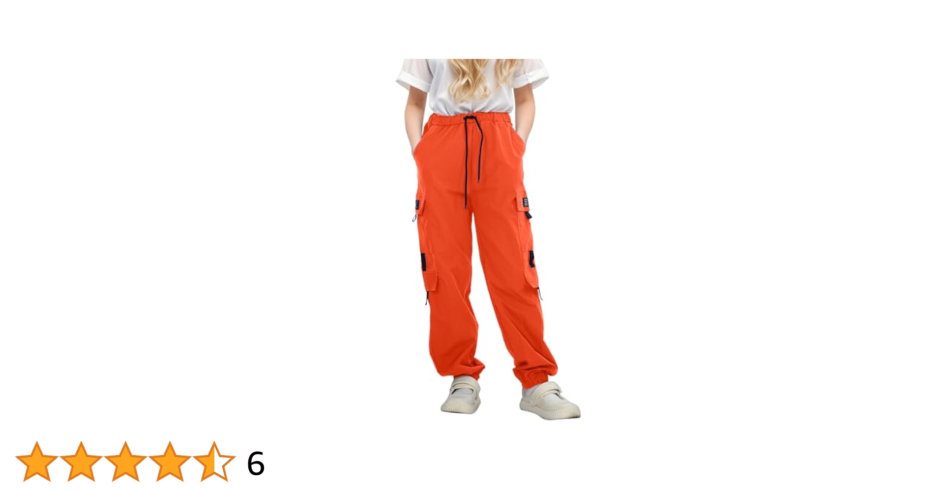 Parachute Pants for Girls Elastic Waist Casual Loose Cargo