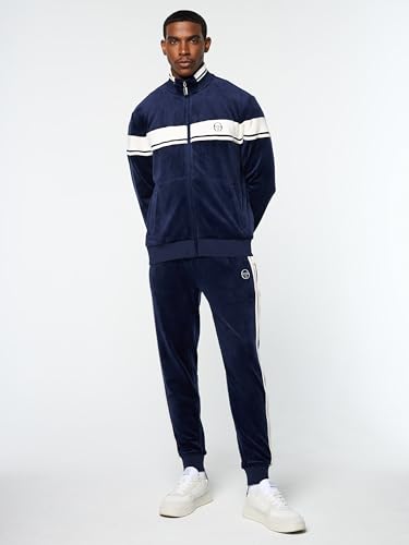 Sergio Tacchini Damarindo Velour Track Jacket- Maritime Blue2