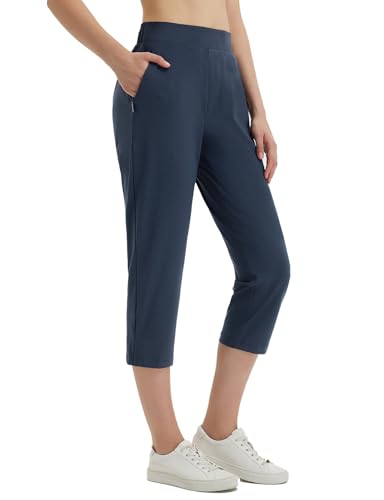 BALEAF Pantalones capri de golf de 20 pulgadas para mujer, cintur...