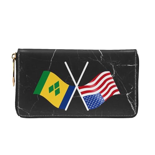 American Flag Of Saint Vincent And The Grenadines Wallet Card Bag3