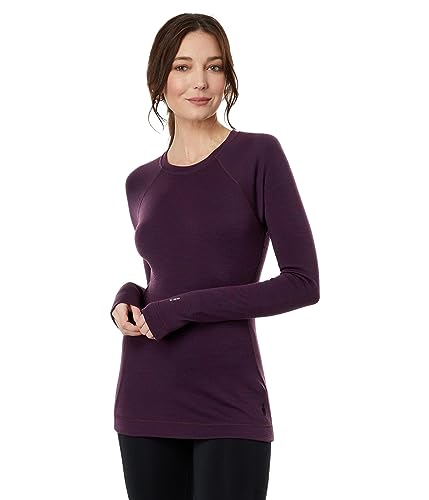 Smartwool Womens Classic Thermal Merino Base Layer Crew Purple Iris Heather Medium
