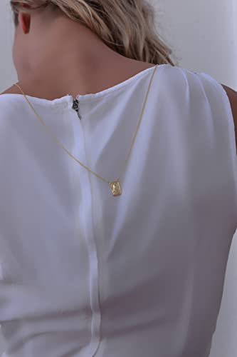 FRONAY 14k Gold Plated 925 Sterling Silver Double-Sided Scapular Necklace – Religious Escapulario Pendant Fine Jewelry, Made in Italy4