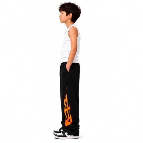 Image of Boys Baggy Cargo Pants | Cotton Blend Loose Fit Joggers | Elastic Waist Casual Trousers | Trendy Boys Streetwear