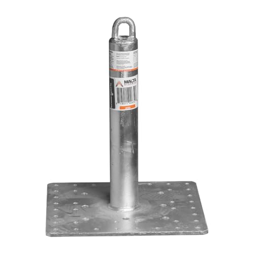 Malta Dynamics 18” Roof Anchor – Galvanized Steel Tie-Off Point | For Wood, Steel, or Concrete | OSHA 1926/1910 | ANSI Z359.18 | IWCA I-14.1 | Ideal for Fall Protection & Window Washing by Malta Dynamics - Used condition - US$210.82