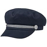 STILE MARINAIO ELEGANTE: Coppola a palloncino unicolore con doppio cordoncino frontale, pensata per un look estivo curato e facile da abbinare a molti outfit.