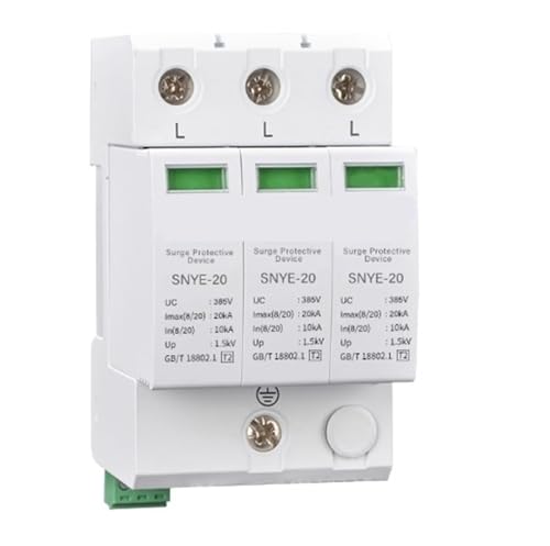 Parafoudre 3P 20kA triphasé pour tableau électrique domestique et protection modulaire