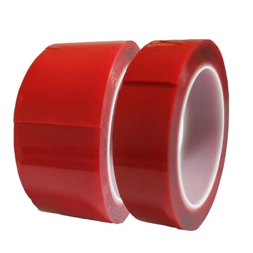 Gizhome 3M Double Sided Adhesive Tape, Heavy Duty Heat Resistant High Adhesion Transparent Strong Adhesive Removable Double Sided Mounting Tap (2pcs(25mm+40mm))
