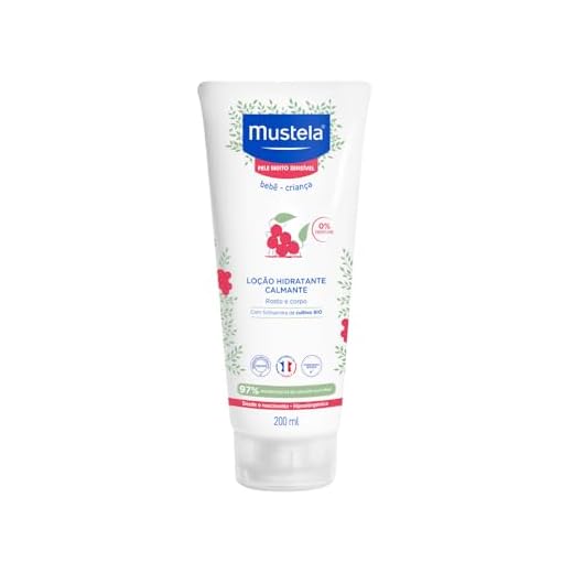 Mustela Hidratante Calmante 200ml - Creme infantil sem Fragrância para Pele Muito Sensível e Sensibilizada, com 97% de ingredientes de origem natural - Mustela Bebê e Criança