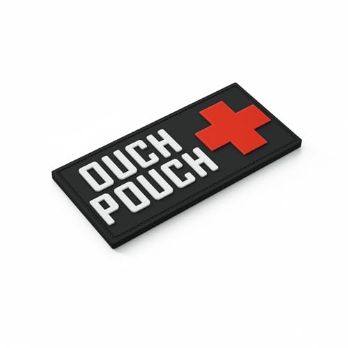Patch Force - Ouch Pouch Rubber Patch für Bundeswehr, Polizei und Feuerwehr - Für taktische Rucksäcke, medizinische Taschen, Erste-Hilfe-Kits, IFAK - 7 cm x 3cm