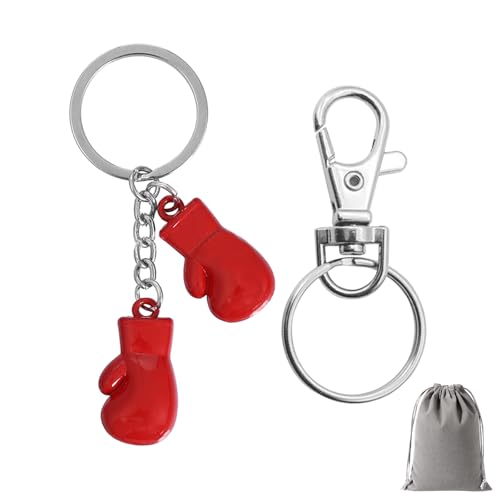 Porte-clés gant de boxe cadeau pour hommes et femmes, rouge, taille unique