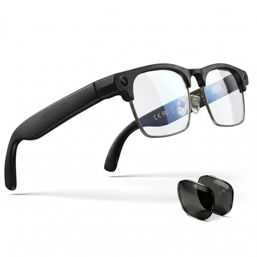 Lunettes intelligentes AI éliminez les vidéos tremblantes avec l'enregistreur vidéo 4K 8 MP