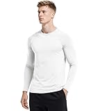 Silenroar Men Long Sleeve Athletic Shirt, Crewneck Running T-Shirts Fitted, Moisture Wicking Base...