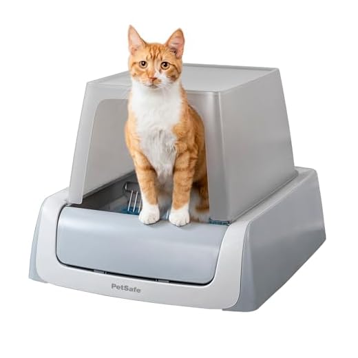 PetSafe Selbstreinigendes Katzenklo PetSafe ScoopFree mit Haube, Elektrische Katzentoilette mit automatischem Rechen, Mit integriertem Gesundheitsmonitor, Grau