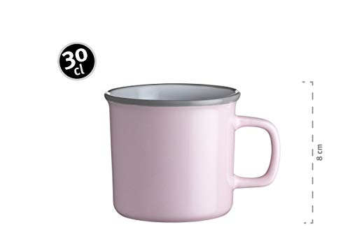 Mäser Geschirr-Set, Steingut Maila Rosa/Grau/Blau/Grün, 4-Personen-Set, Bunt