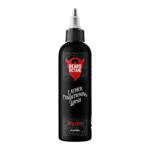 Beard Octane: Neutral Beard Wash - Beard Wash Shampoo - 8 fl. oz. - Water-Based Wash with All-Natural Ingredients for Non-Stripping, Deep Cleanse - Handcrafted in the USA