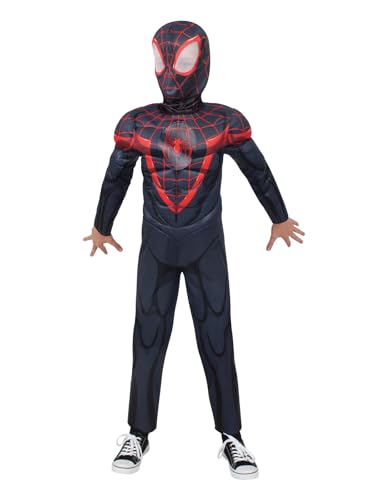 Miles Morales Deluxe Lenticular Costume for Kids - Marvel Spider-Verse - Large (9-10 Yrs)