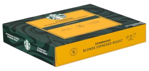 Nespresso Professional Starbucks Blonde Espresso Roast Coffee Capsules x50 - Sweet Cereal Notes with Bright Balanced Arabica Flavour