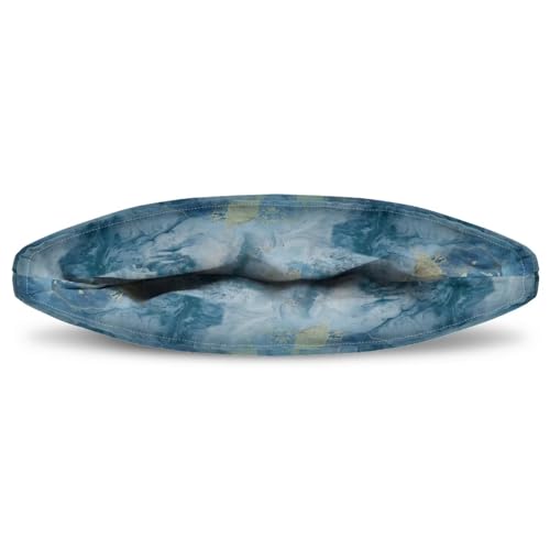 Image of Tea Cozy for Teapot Kitchen Accessory Tea Pot Cosy Insulated Thermal Kettle Cover Breakfast Warmer Washable for Home Kitchen Tabletop Decoration, Blue Gold Marble