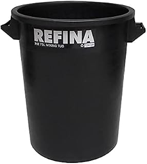 Refina X-2 Black mixing bucket plaster mixing bucket mixing tub for plaster (75 Litre)
