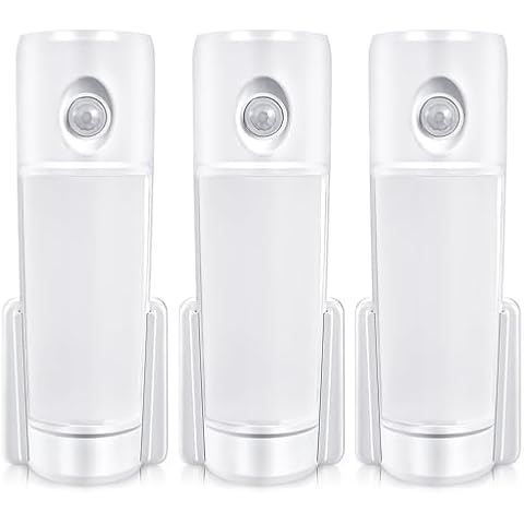 Enhon 3 Pack 4 in 1 LED Rechargeable Plug in Flashlights, LED Emergency Lights for Home Power Failure, Plug in Power Outage Light, Power Failure Night Light with Motion Detection Cover