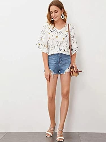 Image of DHRUVI TRENDZ Solid Regular Fit Jeans Rayon Western Tops for Women Stylish