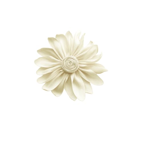 Image of Dainty Satin Fabric Flower Brooches Pin Burnt Edge Black Daisy Brooch Pin Elegant Lapel Pins Christmas Brooches Pin Dress Skirt Scarf Hat Pins Accessories Wedding Party Gift 4IN