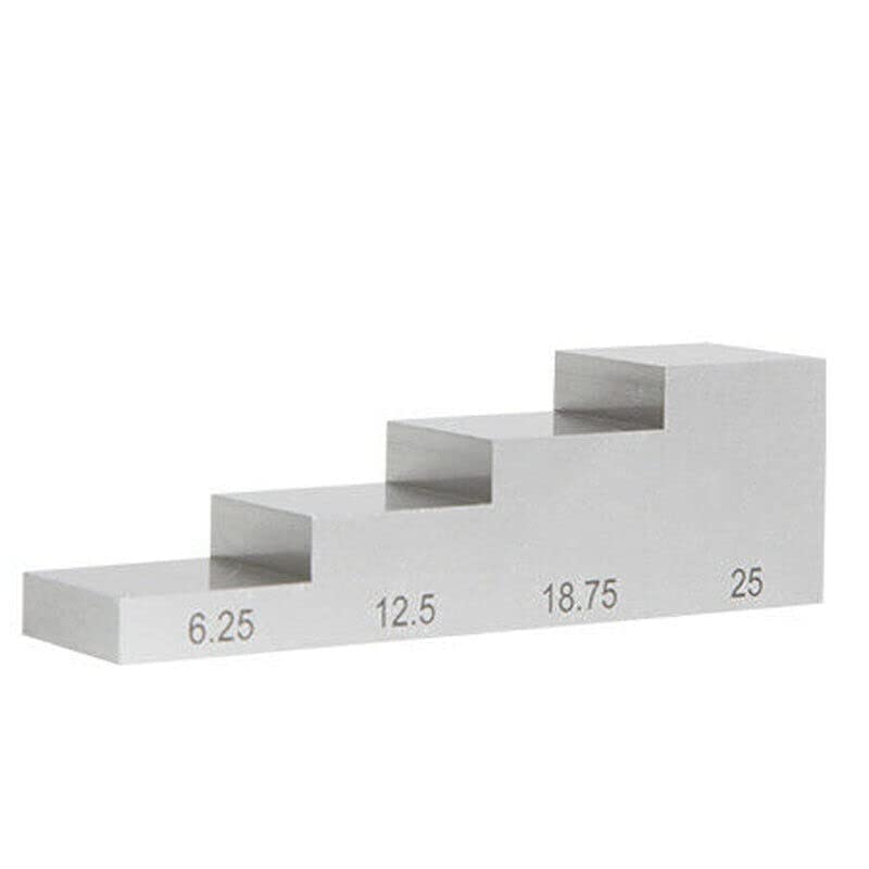 4 Step Test Block Ultrasonic Thickness Gauge Calibration Block 1018 Steel with Thickness 6.25mm 12.5mm 18.75mm 25mm in NDT Testing