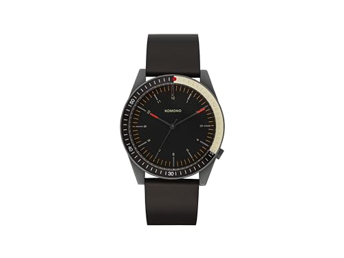 KOMONO Reloj de cuarzo para hombre Ray Shade Leather con movimiento japonés y correa de cuero genuino, Negro , Correa KOMONO Reloj de cuarzo para hombre Ray Shade Leather con movimiento japonés y correa de cuero genuino, Negro , Correa